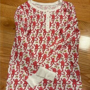 Red Monkey Print Pajama set